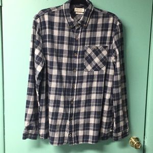 BOSTON TRADERS NAVY/GRAY FLANNEL PLAID SHIRT
